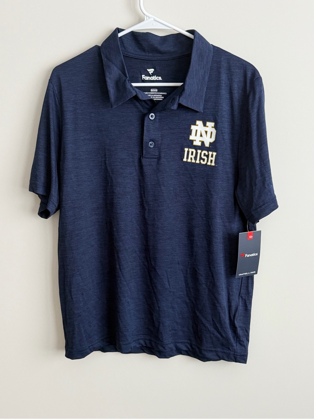 Fanatics Notre Dame Fighting Irish Navy Polo NWT Size Medium NCAA
